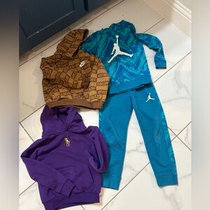 Nike / Jordan / Polo Boys Hoodie & Jogger Bundle – Size 6–7 (Fleece Lined)